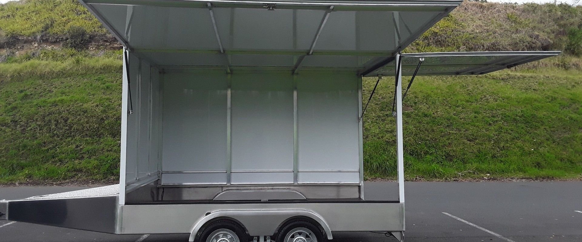 GFAB Trailers - 3100x1950 Alloy Box Trailer - ACM, 2500 GVM, tandem axle